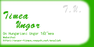 timea ungor business card